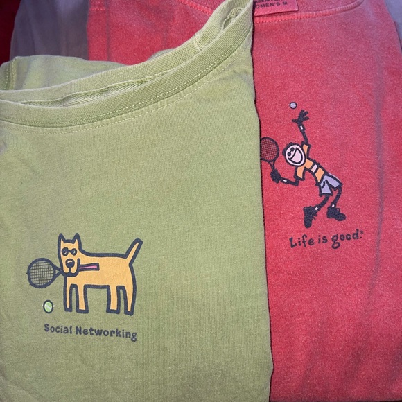 Life Is Good Tennis Shirt Bundle - Women's Medium - Picture 1 of 9